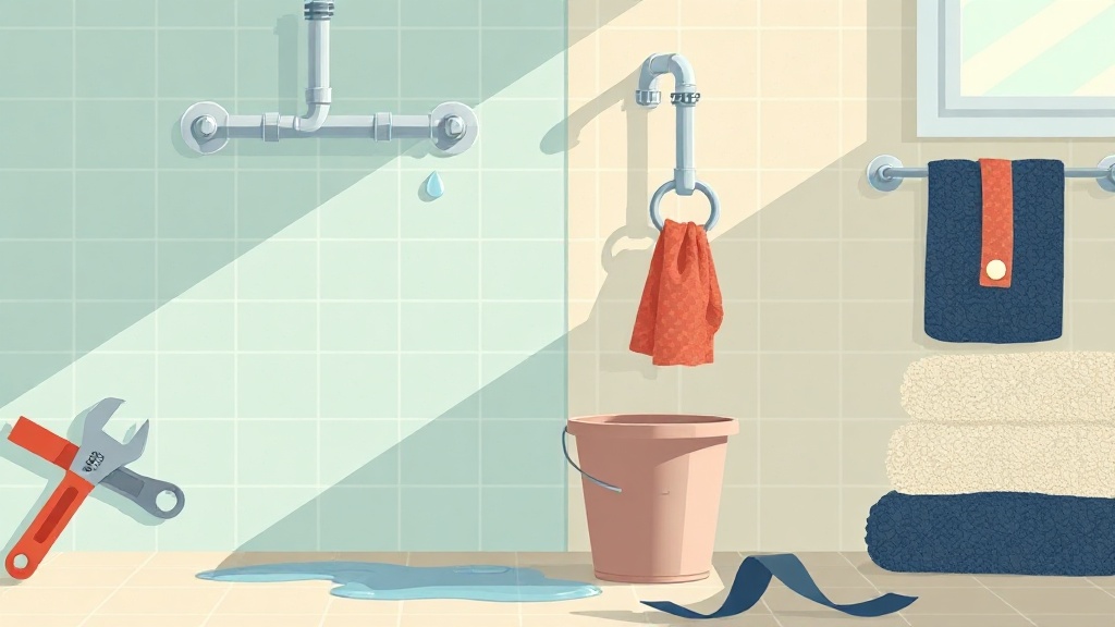 Tache humide sur le mur de la douche